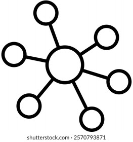 Network Icon Line Vector Illustration