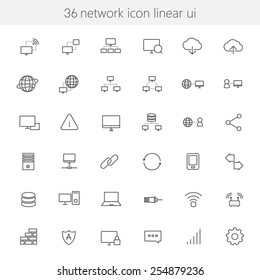 network icon linear UI