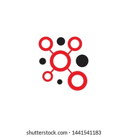 Network icon logo design vector template