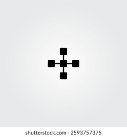 Network icon logo flat vector design