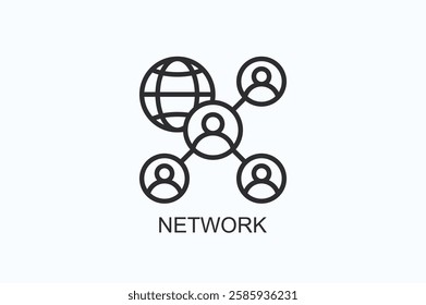 Network Icon Or Logo Isolated Illustration