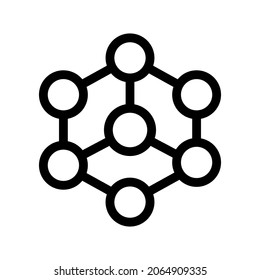 icono de red o logotipo símbolo de signo aislado ilustración vectorial de alta calidad estilo negro iconos vectoriales