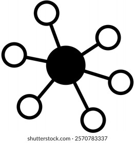 Network Icon Mixed Vector Illustration