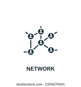 Network icon. Monochrome simple sign from data analytics collection. Network icon for logo, templates, web design and infographics.