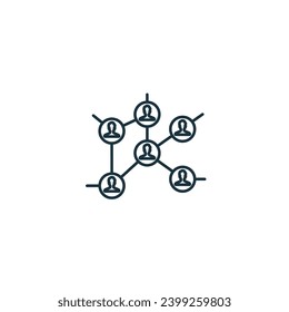 Network icon. Monochrome simple sign from data analytics collection. Network icon for logo, templates, web design and infographics.