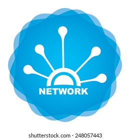 Network icon on abstract background for your design
