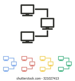 Network   icon  on white background. Vector illustration.