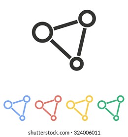 Network   icon  on white background. Vector illustration.