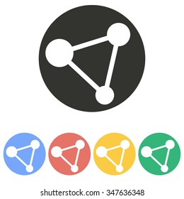Network   icon  on white background. Vector illustration.