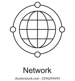 Network icon, Optimizing Network Performance and Security, Building Reliable and Scalable Network Infrastructure, Advanced Network Solutions, Secure and Scalable Networking, vector