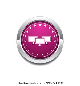Network Icon Pink Vector Button Icon