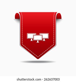 Network Icon Red Vector Icon Design