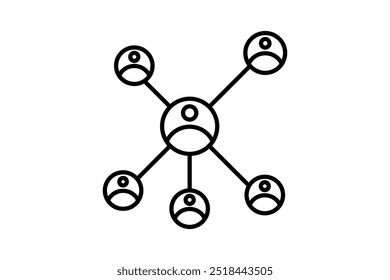 Network icon. Related to interaction. suitable for web site, app, user interfaces. Line icon style