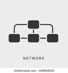 Network icon, server. New trendy network vector illustration symbol.