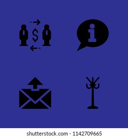 network icon set. exchange, chat and rack vector icon for graphic design and web