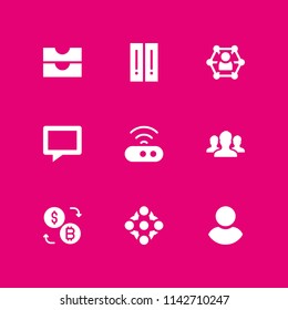 network icon set. router, file and files vector icon for graphic design and web