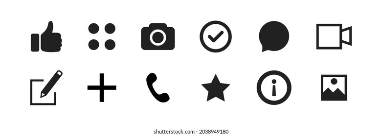 Network icon set. Social media icons collection. Vector isolated illustration. EPS 10.