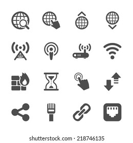 network icon set, vector eps10.