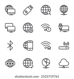 Network icon set vector illustration