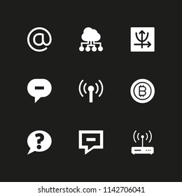 network icon set. wifi, router and parabolic vector icon for graphic design and web