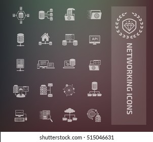 Network icon set,vector