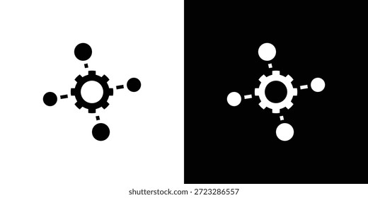 Netzwerksymbolblatt Schwarz-Weiß
