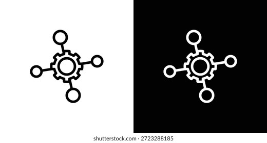 Netzwerksymbolblatt Schwarz-Weiß