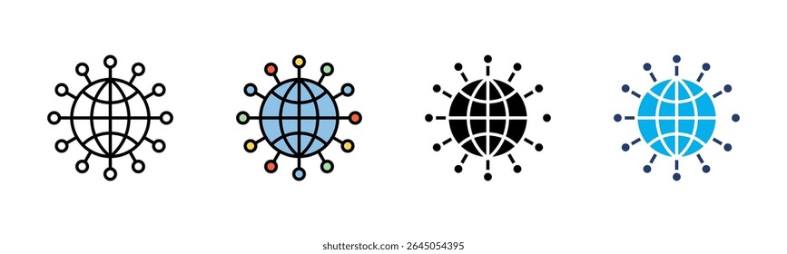 Network icon sheet multiple style collection