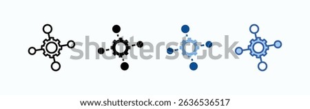 Network Icon Sheet Multiple Style Collection Isolated Vector