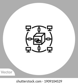 Network icon sign vector,Symbol, logo illustration for web and mobile