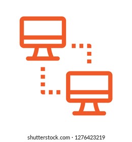 Network icon. Simple line icon. Isolate on white background. Vector.