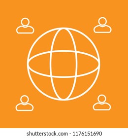 Network icon, stock vector illustration, EPS10.