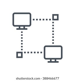 Network icon suitable for info graphics, websites and print media and  interfaces. Line vector icon.