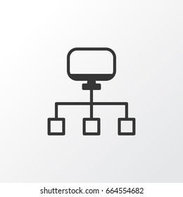 Network Icon Symbol. Premium Quality Isolated Local Connection Element In Trendy Style.