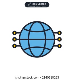 network icon symbol template for graphic and web design collection logo vector illustration