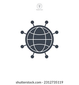 Plantilla de símbolo de icono de red para la ilustración vectorial de la colección de diseño gráfico y web
