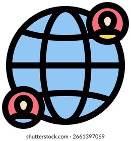 Símbolo do ícone de rede. Ilustração vetorial