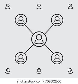 Network icon, teamwork vector illustration