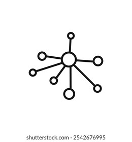 Netzwerksymbol Dünne Linienkunst einzeln
