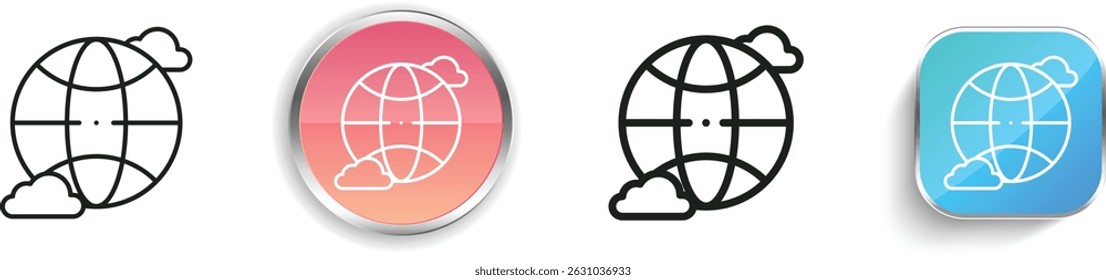 network icon. Thin Linear, Regular and Button Style Design Isolated On White Background