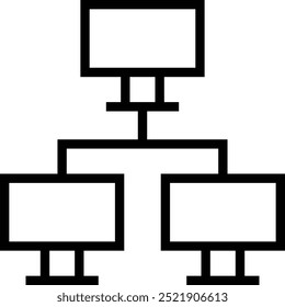 icono de red. Diseño de estilo lineal delgado aislado sobre fondo blanco