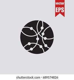 Network icon in trendy isolated on grey background.Vector illustration.