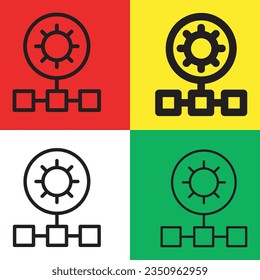 Network icon. Network vector icon from Artificial Intelligence collection. Outline style Network icon.