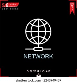 NETWORK icon vector . Business marketing management, NETWORK icons , simple, isolated, application , logo, flat icon for website design or mobile applications, 
UI  UX design Editable stroke. EPS10