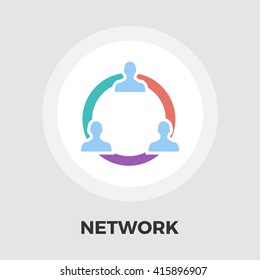 Network icon vector. Flat icon isolated on the white background. Editable EPS file. Vector illustration.