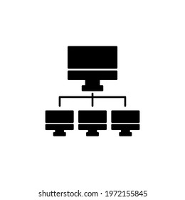 network icon vector illustration. black icon style design. isolated on white background