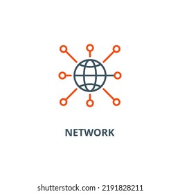 Network icon vector illustration concept isolated on white background used for web and mobile
