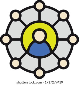 network icon vector illustration flat 