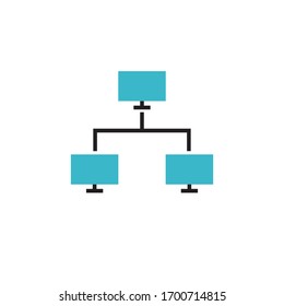 Netzwerk-Ikone Vektorgrafik modernen Stil Design. einzeln auf weißem Hintergrund