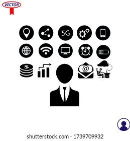 Network icon vector, internet, sign